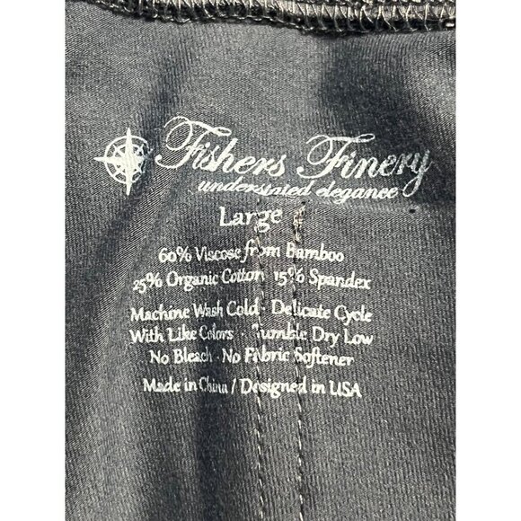 Fishers Finery Pant Legging Size Large L Women Blue Pocket Stretch Pocket New - Picture 7 of 8